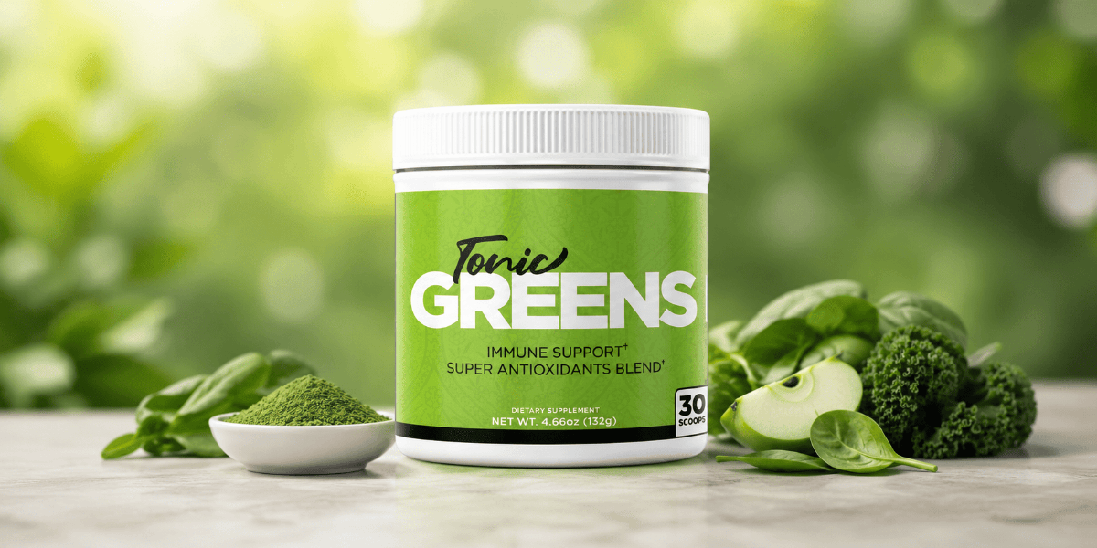 Tonic Greens Supplement Bottle